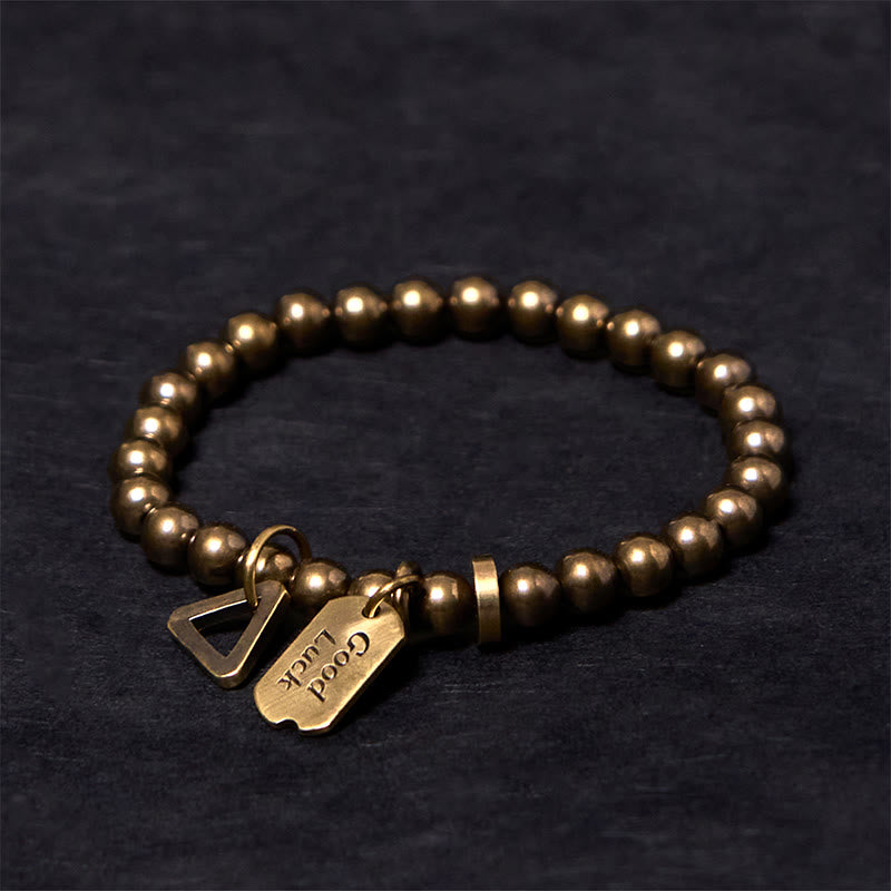 "Wishing You Good Luck Always" Pure Copper Brass Bracelet Includes Gift Message Card