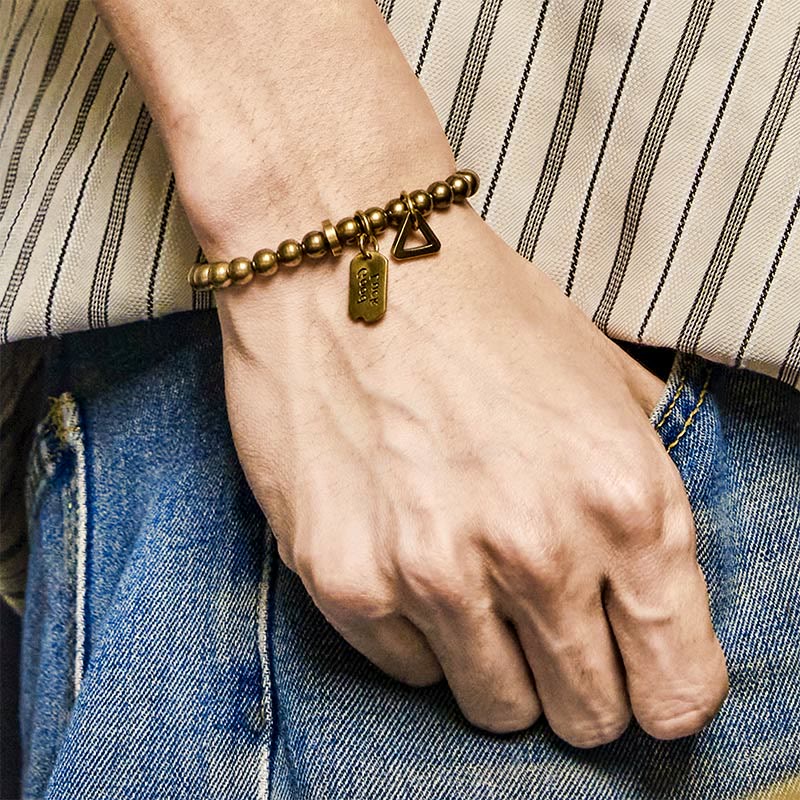 "Wishing You Good Luck Always" Pure Copper Brass Bracelet Includes Gift Message Card