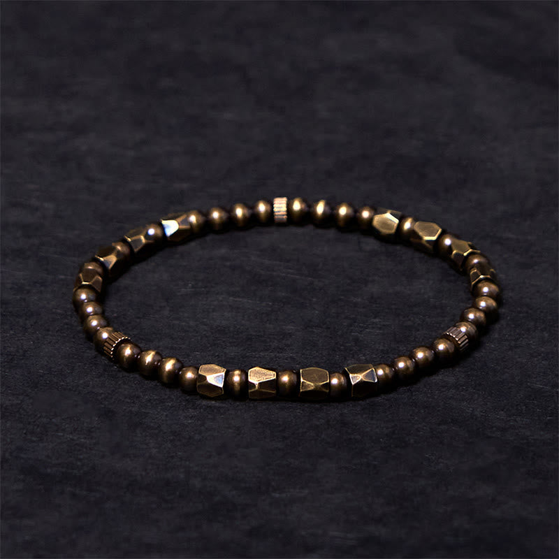 "Wishing You Balance and Strength" Brass Beads Bracelet Includes Gift Message Card