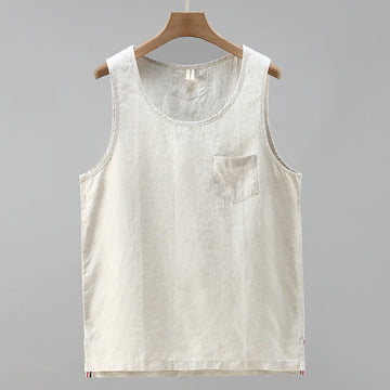 Linen Side-Slit Minimalist Meditation Vest