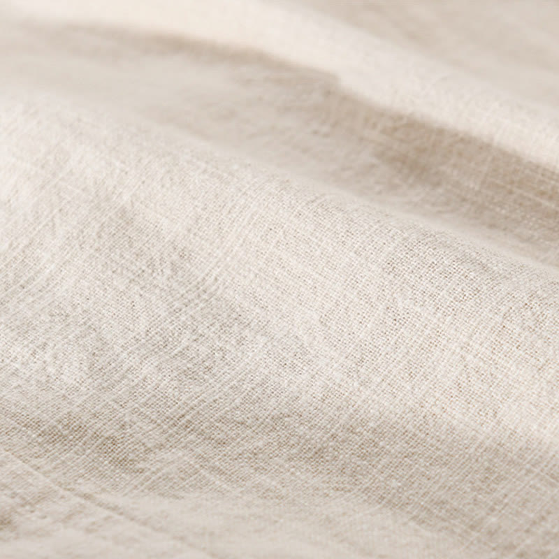 Cotton Linen Lightweight Relaxed Collar Men's Meditation Shirt