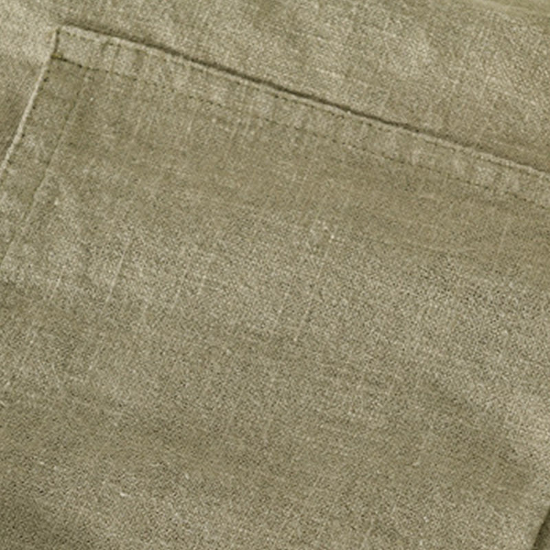 Cotton Linen Lightweight Relaxed Collar Men's Meditation Shirt