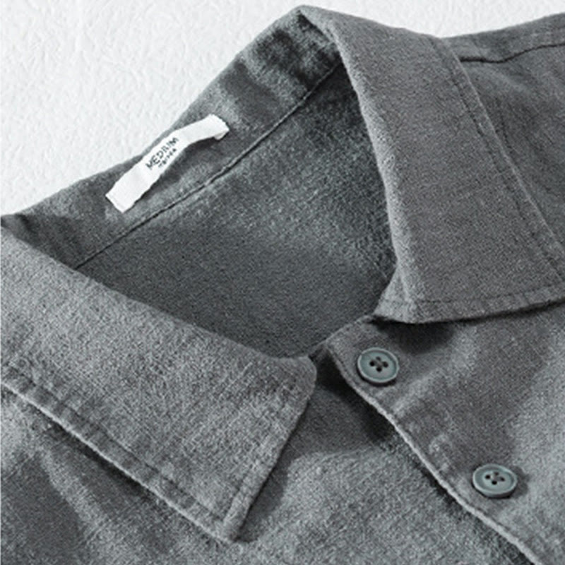 Cotton Linen Lightweight Relaxed Collar Men's Meditation Shirt