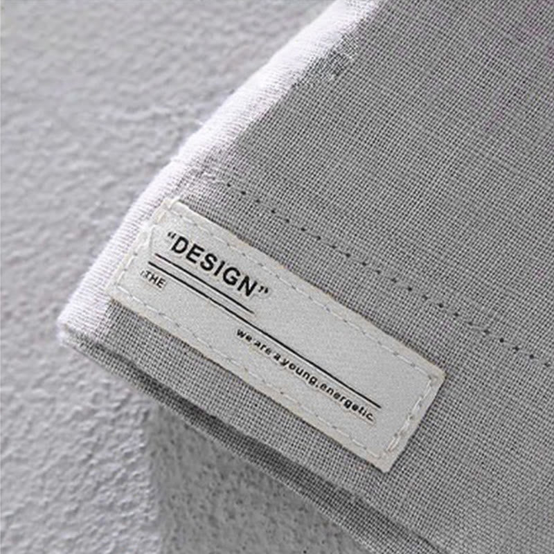 Linen Crew Neck Minimalist Grounding Men's Shirt