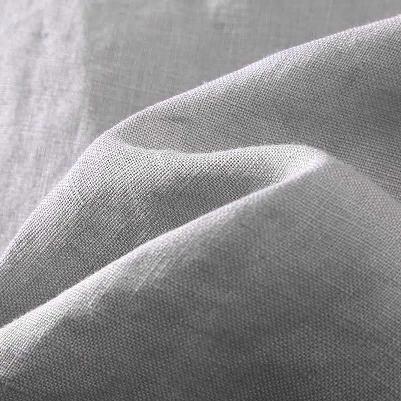 Linen Crew Neck Minimalist Grounding Men's Shirt