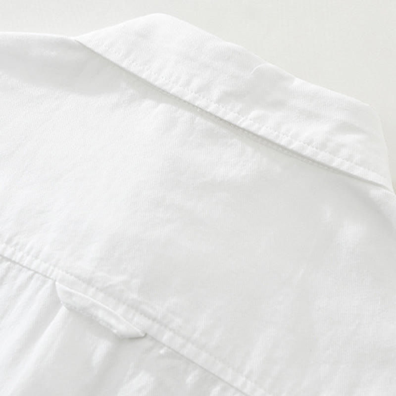 Tactile Cotton Bamboo Embroidered Short Sleeve Meditation Shirt