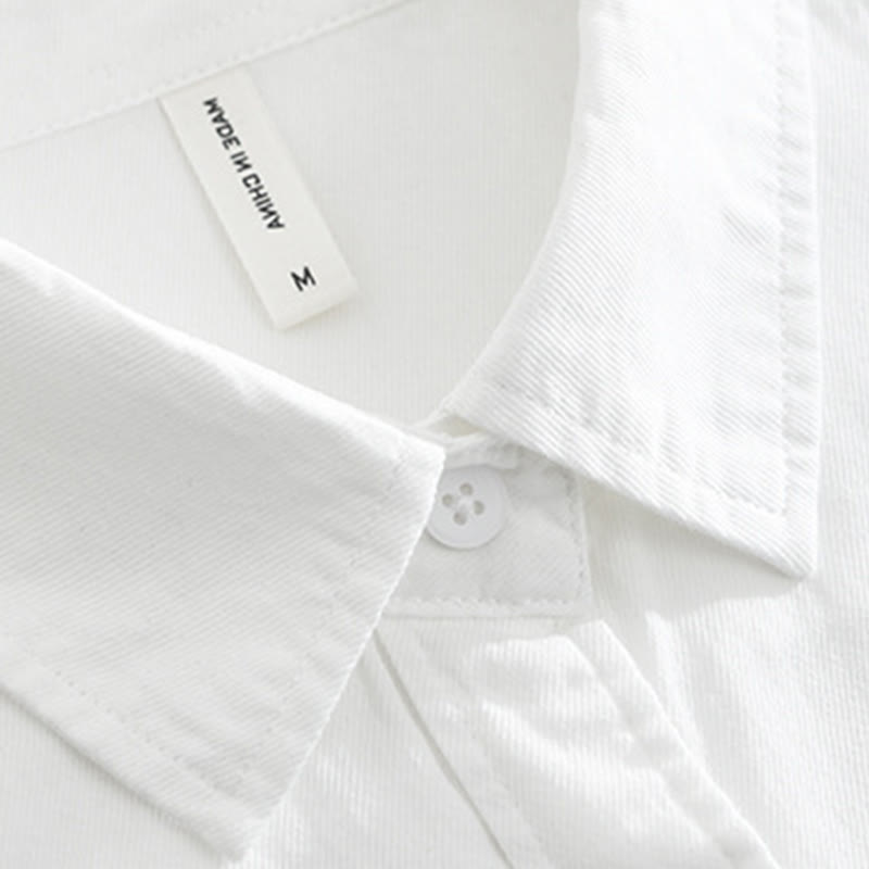 Tactile Cotton Bamboo Embroidered Short Sleeve Meditation Shirt