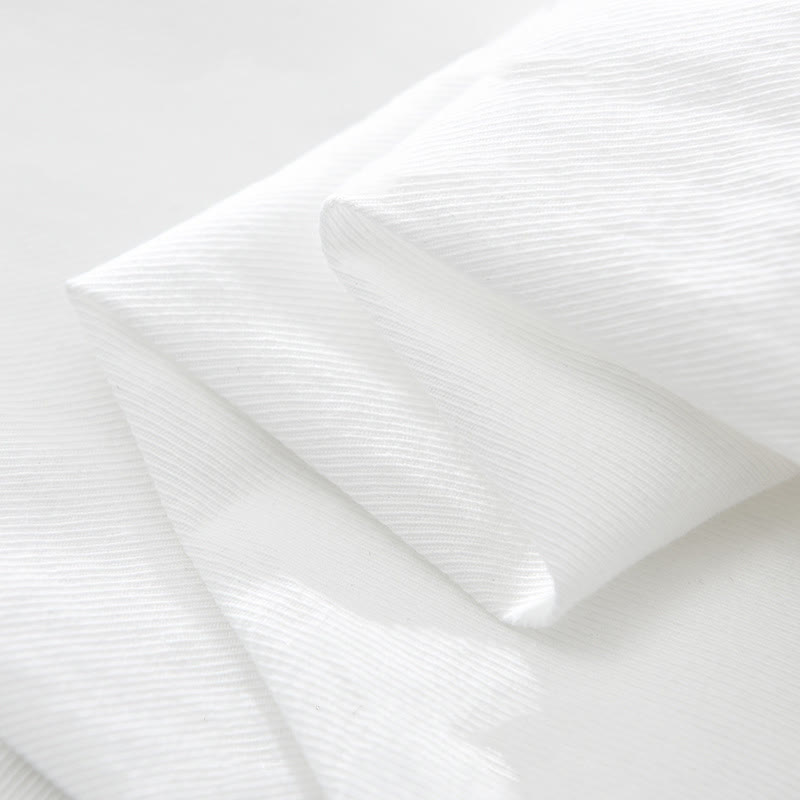 Tactile Cotton Bamboo Embroidered Short Sleeve Meditation Shirt