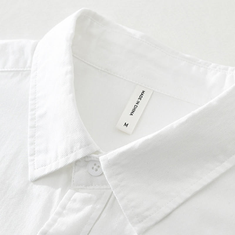 Tactile Cotton Bamboo Embroidered Short Sleeve Meditation Shirt