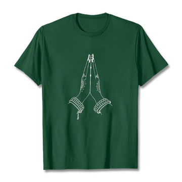 Soft Cotton Crewneck Gratitude Gesture Meditation Tee