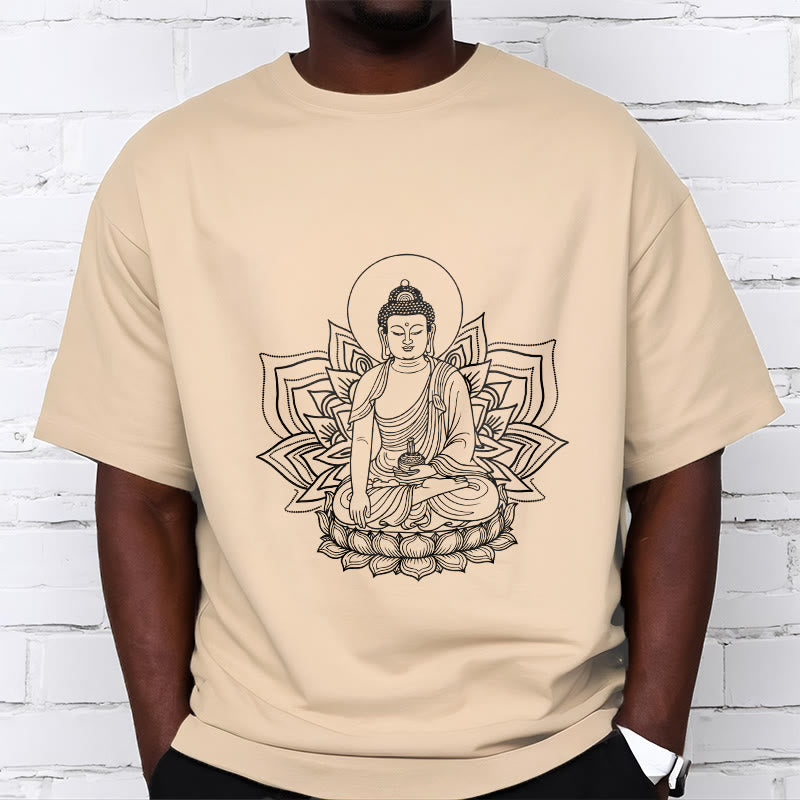 Soft Cotton Crewneck Medicine Buddha Meditation Tee