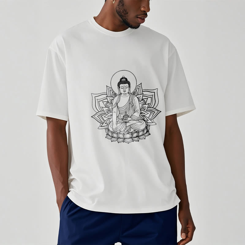 Soft Cotton Crewneck Medicine Buddha Meditation Tee