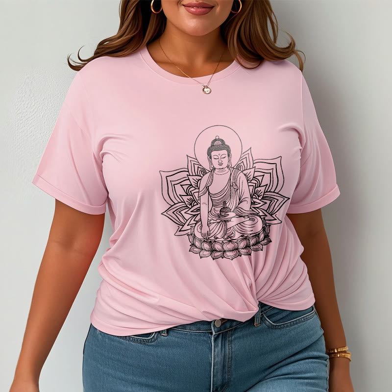 Soft Cotton Crewneck Medicine Buddha Meditation Tee