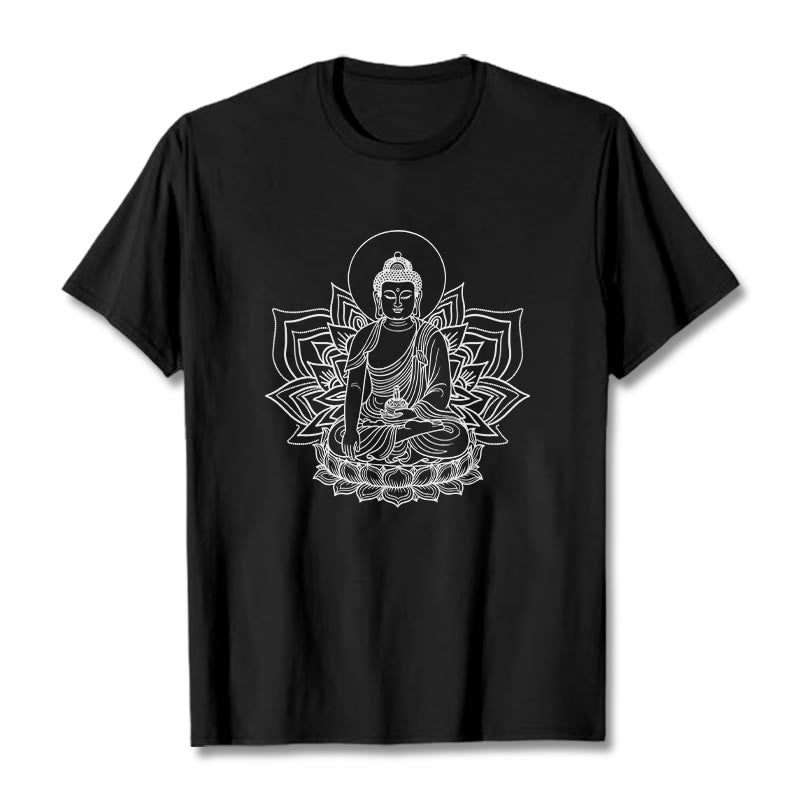 Soft Cotton Crewneck Medicine Buddha Meditation Tee