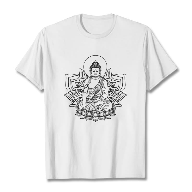 Soft Cotton Crewneck Medicine Buddha Meditation Tee