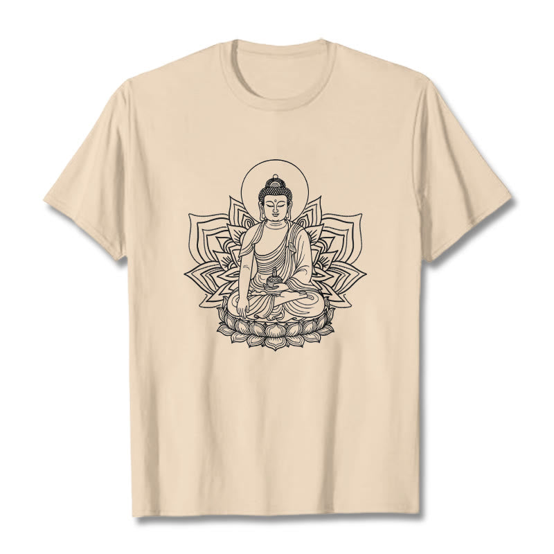 Soft Cotton Crewneck Medicine Buddha Meditation Tee
