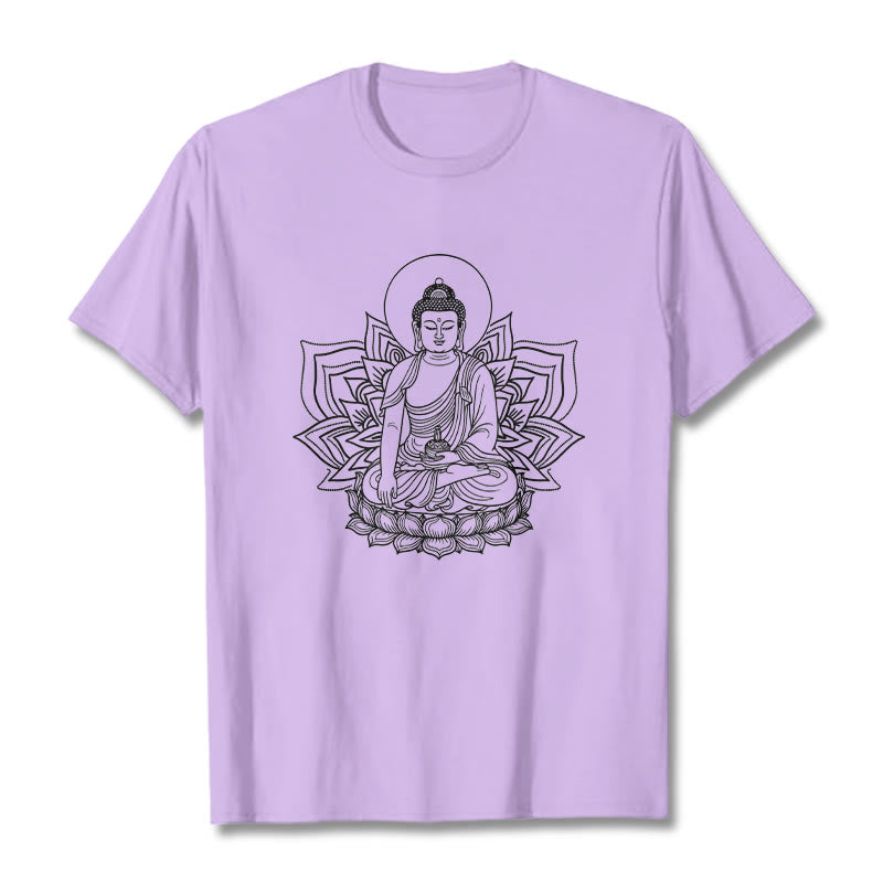 Soft Cotton Crewneck Medicine Buddha Meditation Tee
