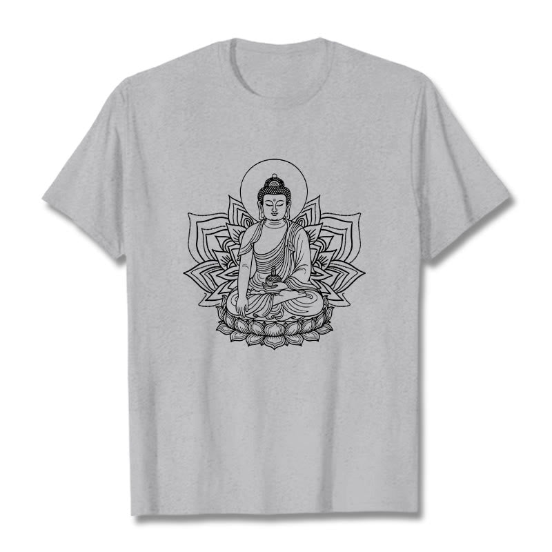 Soft Cotton Crewneck Medicine Buddha Meditation Tee