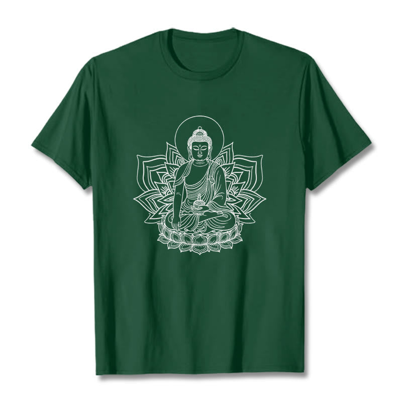 Soft Cotton Crewneck Medicine Buddha Meditation Tee