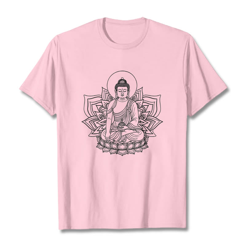 Soft Cotton Crewneck Medicine Buddha Meditation Tee