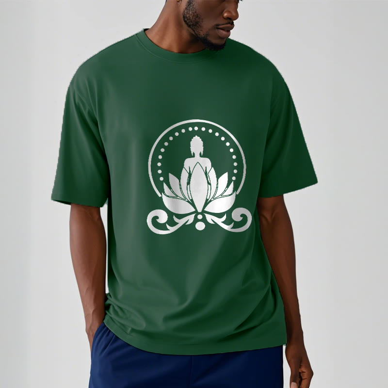 Soft Cotton Unisex Lotus Meditation T-Shirt