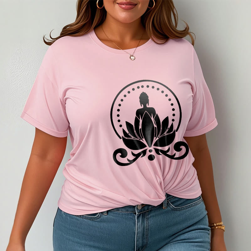 Soft Cotton Unisex Lotus Meditation T-Shirt