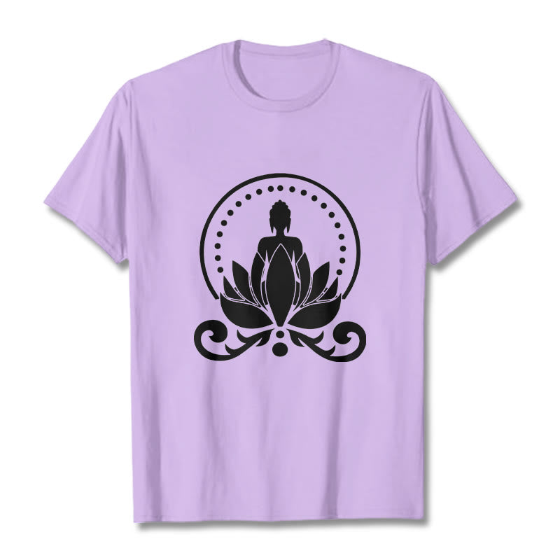 Soft Cotton Unisex Lotus Meditation T-Shirt