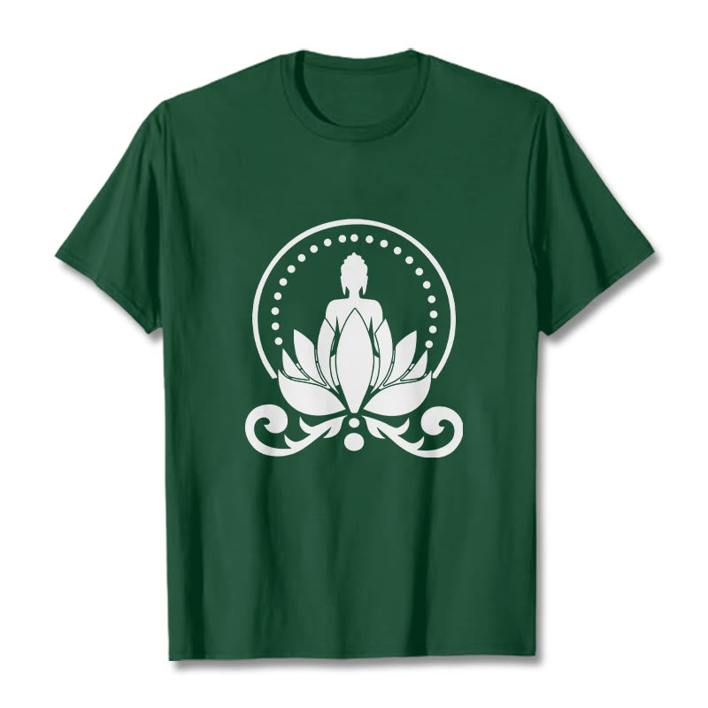 Soft Cotton Unisex Lotus Meditation T-Shirt
