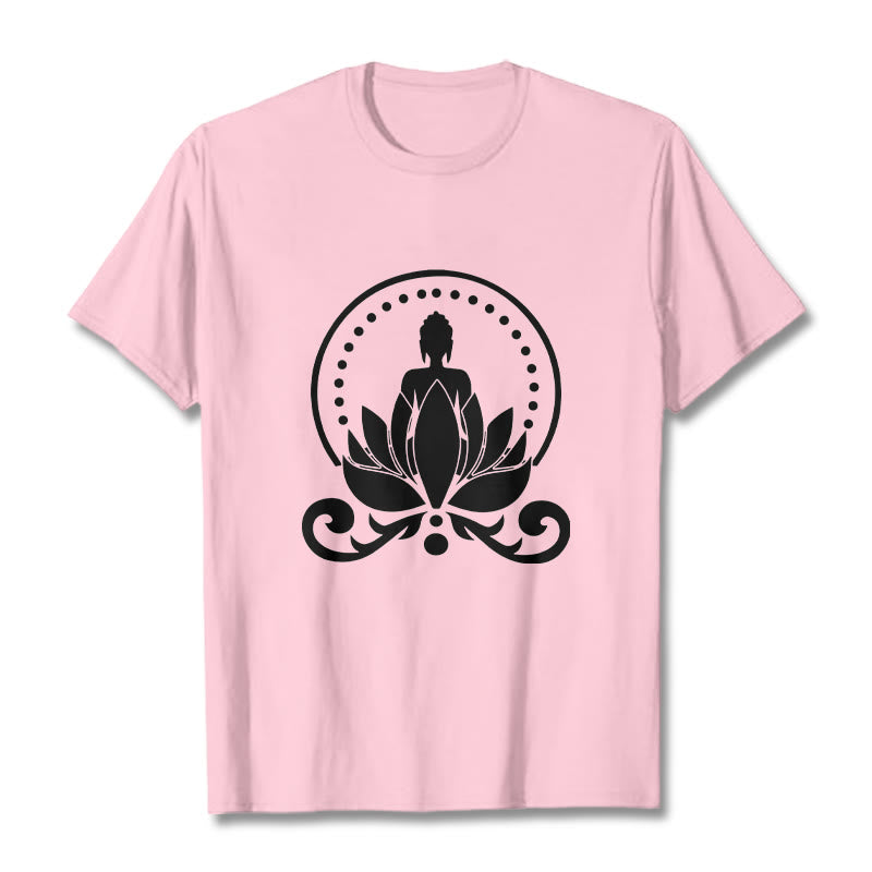 Soft Cotton Unisex Lotus Meditation T-Shirt