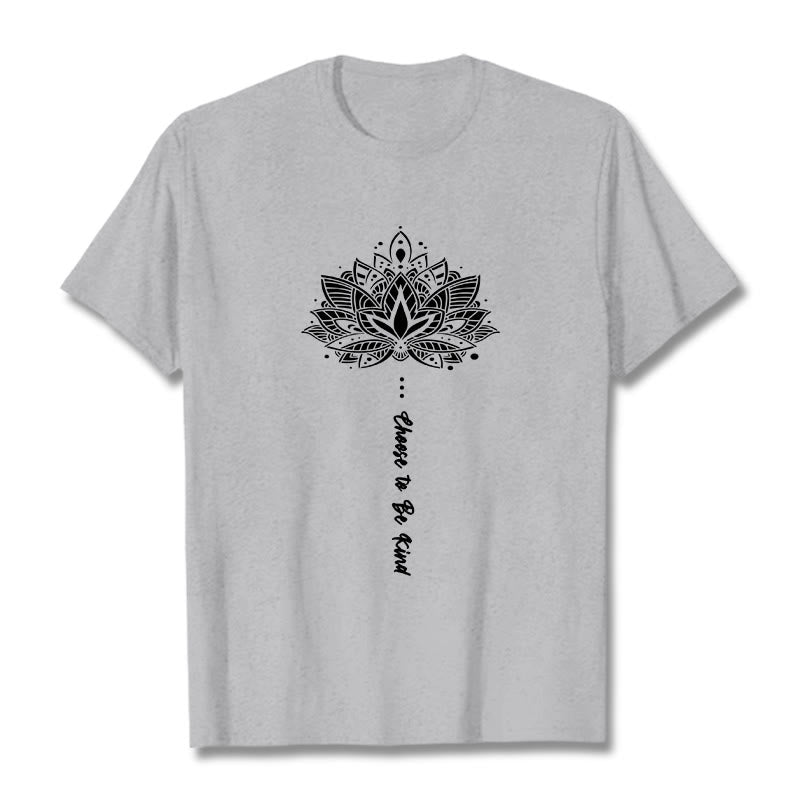 Tactile Cotton Geometric Flower Mindful Meditation T-Shirt