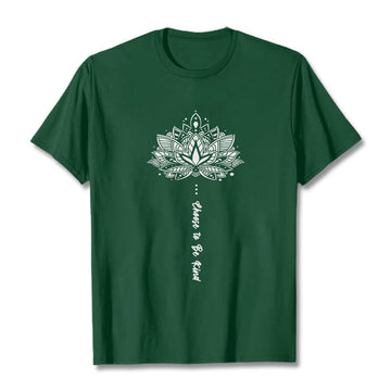 Tactile Cotton Geometric Flower Mindful Meditation T-Shirt