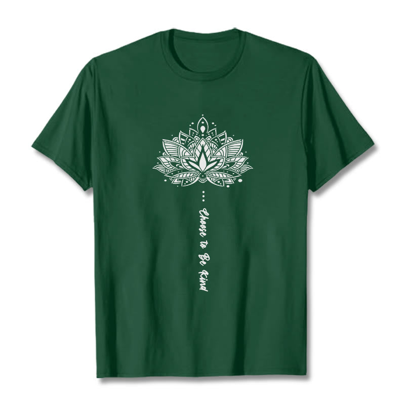 Tactile Cotton Geometric Flower Mindful Meditation T-Shirt
