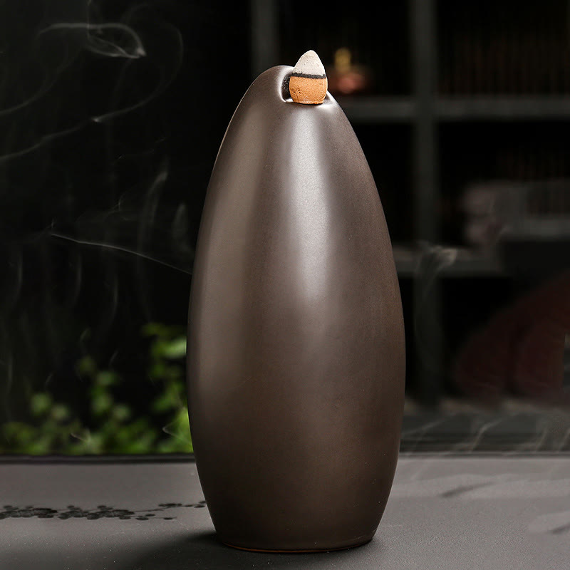 Ceramic Backflow Smoke Fountain Meditation Mudra Hand Incense Burner