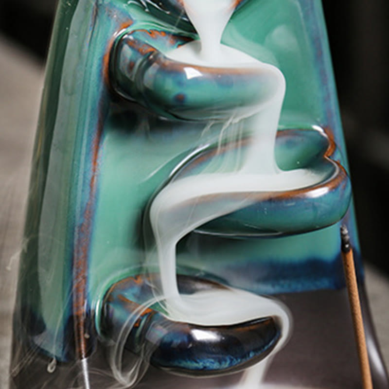 Minimalist Ceramic Couple Embrace Backflow Incense Burner Smoke Fountain