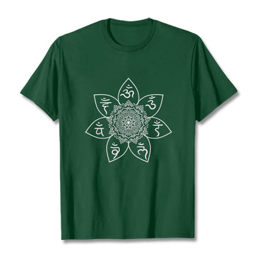 Breathable Cotton Mandala Mantra Meditation T-Shirt