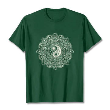 Soft Cotton Yin-Yang Mandala Meditation T-Shirt