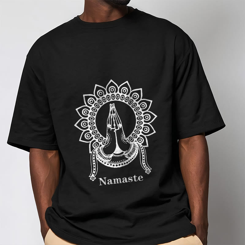 Soft Cotton Namaste Mandala Meditation Graphic Tee
