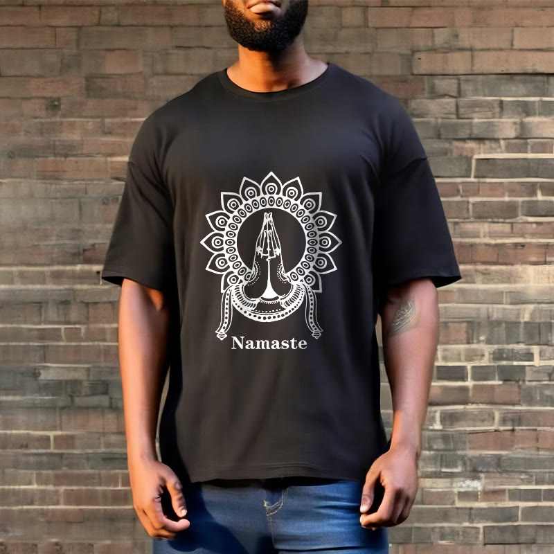 Soft Cotton Namaste Mandala Meditation Graphic Tee