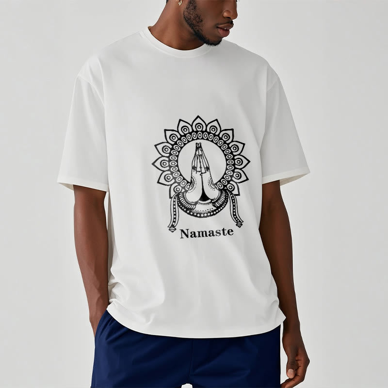 Soft Cotton Namaste Mandala Meditation Graphic Tee