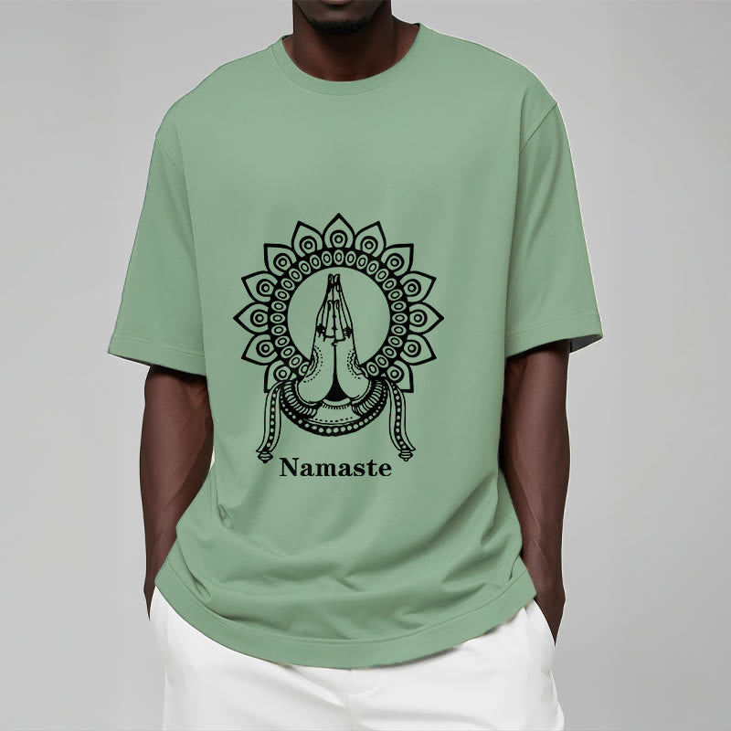 Soft Cotton Namaste Mandala Meditation Graphic Tee