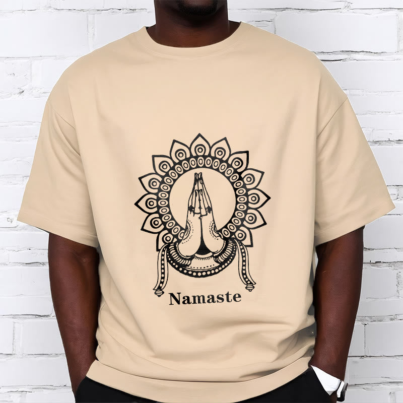 Soft Cotton Namaste Mandala Meditation Graphic Tee