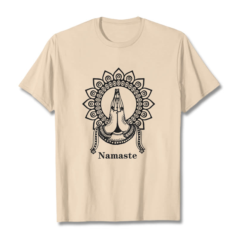 Soft Cotton Namaste Mandala Meditation Graphic Tee