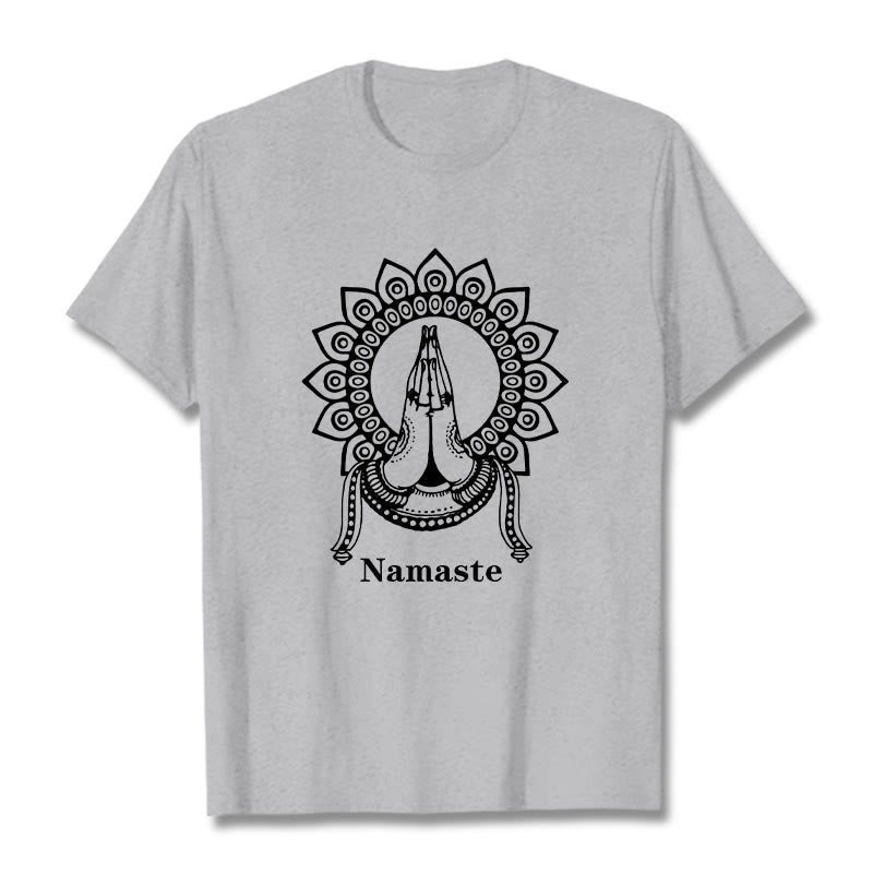 Soft Cotton Namaste Mandala Meditation Graphic Tee