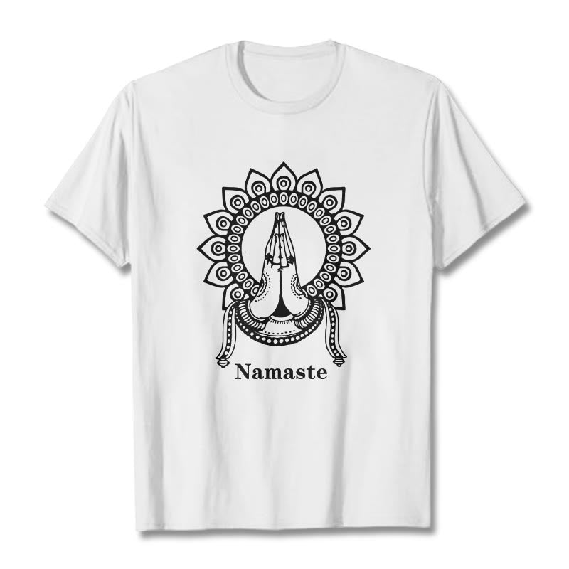 Soft Cotton Namaste Mandala Meditation Graphic Tee