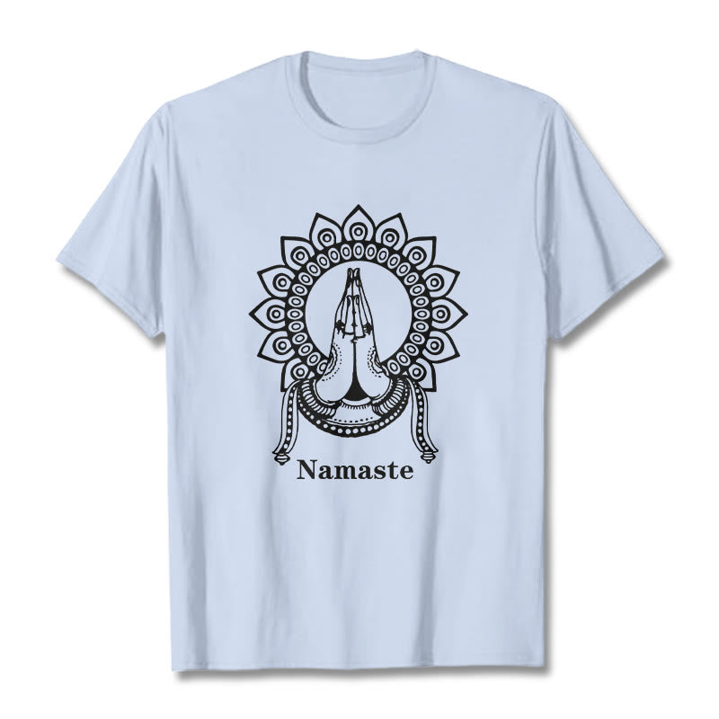 Soft Cotton Namaste Mandala Meditation Graphic Tee