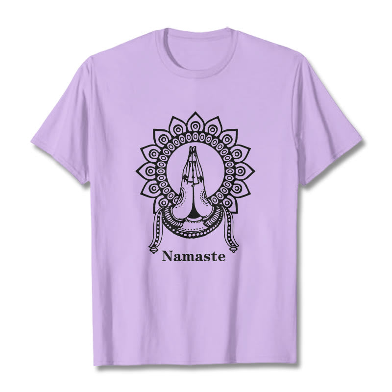 Soft Cotton Namaste Mandala Meditation Graphic Tee