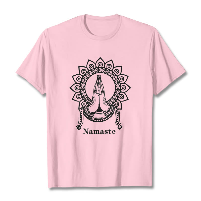 Soft Cotton Namaste Mandala Meditation Graphic Tee