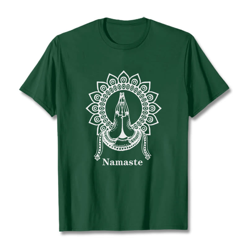 Soft Cotton Namaste Mandala Meditation Graphic Tee