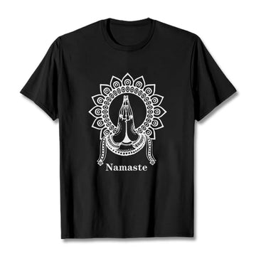 Soft Cotton Namaste Mandala Meditation Graphic Tee