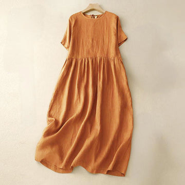 Weightless Relaxed Tie-Strap Daily Flow Midi Dress